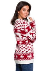 BeWear Klasszikus női pulóver Lioba BK039 fehér L/XL