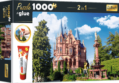 Trefl 2in1 puzzle készlet Drachenburg kastély Siebengebirge-ben, Németország 1000 darab ragasztóval