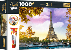 Trefl 2in1 puzzle készlet Párizs, Franciaország 1000 darab ragasztóval