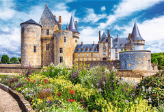 Trefl 2in1 puzzle készlet Sully-sur-Loire kastély, Franciaország 1500 darab ragasztóval