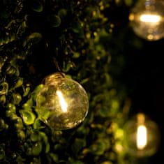 LUMILED Kerti lámpa LED fénylánc 15,2m GIRLANDA DOLLIS s 30x LED dekoratív GOLYÓKAT + TÁVIRÁNYÍTÓ