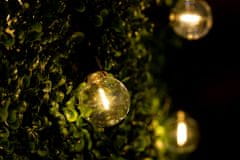 LUMILED Kerti lámpa LED fénylánc 15,2m GIRLANDA DOLLIS s 30x LED dekoratív GOLYÓKAT + TÁVIRÁNYÍTÓ