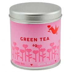 Ajándék szett, Zöld tea 6 g, fehér kerámia bögre szívvel, 300 ml, keksz 15 g, teáskanál