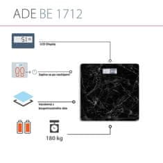ADE BE1712 BE1711 Aurora Digitális fürdőszobai mérleg fekete márványból