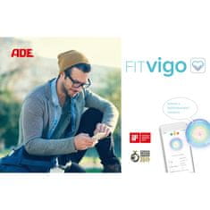 ADE FITVigo BA1600 Digitális mérleg testösszetétel elemzéssel Bluetooth-szal, fekete