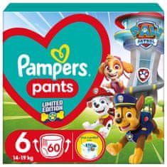 Pampers Active Baby Pants Paw Patrol pelenkák méret. 6 (60 pelenka), 14-19 kg