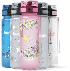 Bumpli Kulacs 500 ml Virágmintás, Szivárgásmentes, BPA-mentes, Virágmotívummal, rózsaszín- FLOWERBOT