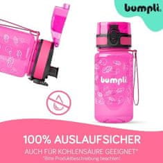 Bumpli Gyerek Kulacs 350 ml Szórófejjel és Szívószállal, Szivárgásmentes, BPA-mentes Rózsaszín - PINKBOT 
