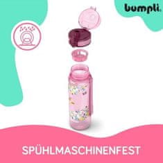 Bumpli Kulacs 500 ml Virágmintás, Szivárgásmentes, BPA-mentes, Virágmotívummal, rózsaszín- FLOWERBOT