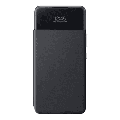 SAMSUNG Galaxy A53 5G SM-A536U, Oldalra nyíló tok, hívás mutatóval, Smart View Cover, fekete, gyári (RS114626)