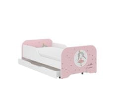 Wooden Toys MIKI gyerekágy 160x80cm ajándék matraccal, ágyneműtartó nélkül - hercegnő