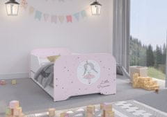 Wooden Toys MIKI gyerekágy 140x70cm ajándék matraccal, ágyneműtartó nélkül - hercegnő
