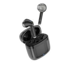 TKG Headset: HOCO EW15 - fekete bluetooth headset, töltő tokkal
