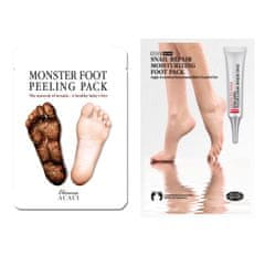 Chamos Cosmetic ACACI MONSTER Peeling lábmaszk + csigajavító hidratáló lábpakolás