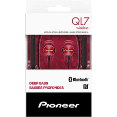 Pioneer SE-QL7BT-R NFC Bluetooth mikrofonos fülhallgató piros (SE-QL7BT-R)