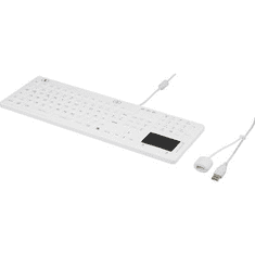 Renkforce USB-s billentyűzet touchpad-dal, ipari, por- és fröccsenő víz ellen védett, iM-IKB110-WH (RF-4222503)