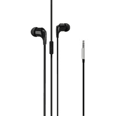 VIVANCO In-Ear fülbe dugható, hallójárati fülhallgató, mikrofonos headset, fekete színű Talk 4 (36483)