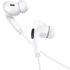 Hoco Vezetékes sztereó fülhallgató, USB Type-C, mikrofon, hangerő szabályzó, M83, fehér (RS132677)
