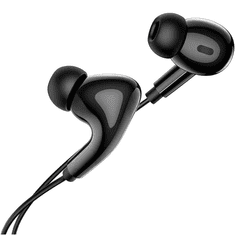 Hoco Vezetékes sztereó fülhallgató, USB Type-C, mikrofon, hangerő szabályzó, M83, fekete (RS132678)