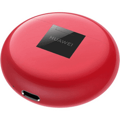 Huawei Bluetooth sztereó fülhallgató, v5.1, töltőtok, érintés vezérlés, Free Buds 3, piros, gyári (RS93129)