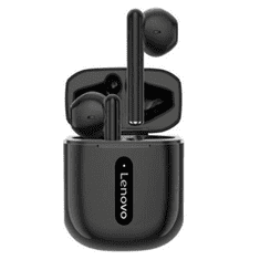 Lenovo Bluetooth sztereó fülhallgató, v5.0, TWS, töltőtok, vízálló, zajszűrővel, érintés vezérlés, XT83, fekete, gyári (RS110674)