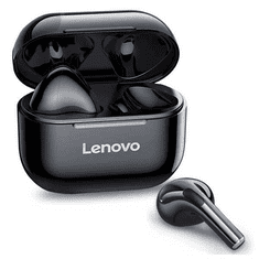 Lenovo Bluetooth sztereó fülhallgató, v5.0, TWS, töltőtok, zajszűrővel, érintés vezérlés, vízálló, LivePods LP40, fekete, gyári (RS102697)