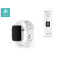 Devia Apple Watch lyukacsos sport szíj - Deluxe Series Sport Band - 42/44 mm - white (ST324956)