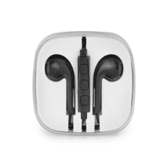 TokShop Vezetékes sztereó fülhallgató, Androidos készülékekhez, 3.5 mm, felvevőgombos, dobozos, fekete (sérült csomagolás) (48125SCS)