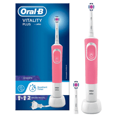 BRAUN Oral-B D100 Vitality elektromos fogkefe 3DW fejjel rózsaszín (10PO010231) (B10PO010231)