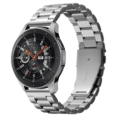 Spigen Samsung Galaxy Watch (46mm) SM-R800 / R805, fém pótszíj, Modern Fit, ezüst (114289)