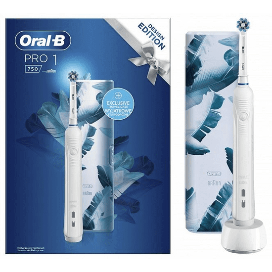 BRAUN Oral-B PRO 750 Cross Action fejjel fehér elektromos fogkefe + excluzív útitok (10PO010285) (10PO010285)
