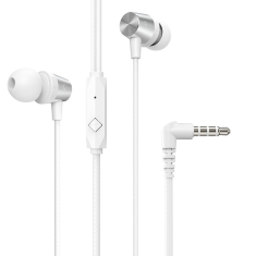 Hoco Vezetékes sztereó fülhallgató, 3.5 mm, mikrofon, funkció gomb, M79 Cresta, fehér (RS109071)