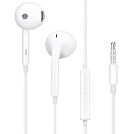 OPPO Vezetékes sztereó fülhallgató, 3.5 mm, mikrofon, funkció gomb, MH135, fehér, gyári (113781)