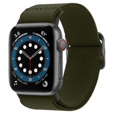 Spigen Apple Watch 1-6, SE (38 / 40 mm), szövet pótszíj, Lite Fit, zöld (115880)