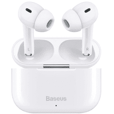 BASEUS Bluetooth sztereó fülhallgató, v5.0, TWS, töltőtok, zajszűrővel, érintés vezérlés, vízálló, Encok W3, fehér (110536)