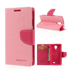 Mercury LG F70 D315, oldalra nyíló tok, stand, Fancy Diary, pink (RS47446)