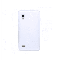 TokShop LG Optimus L9 II D605, TPU szilikon tok, S-Line, fehér (58159)