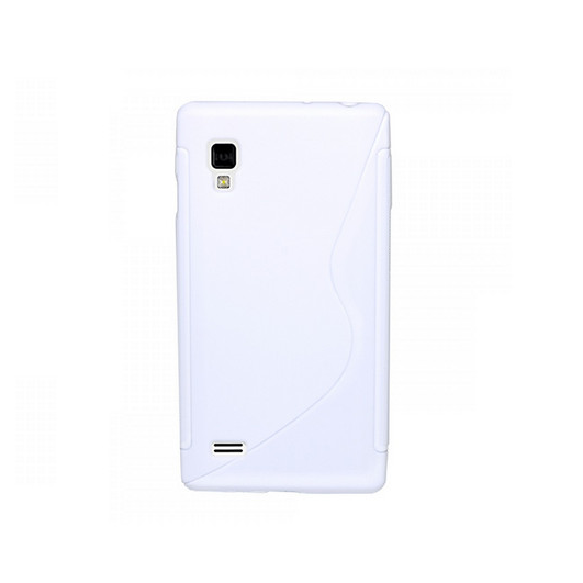 TokShop LG Optimus L9 II D605, TPU szilikon tok, S-Line, fehér (58159)