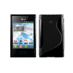 TokShop LG Optimus L3 E400, TPU szilikon tok, S-Line, fekete (55254)
