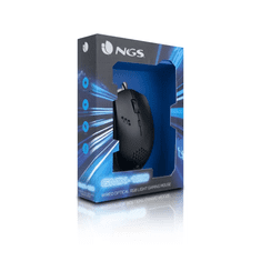 NGS GMX-120 vezetékes gamer egér 1400Dpi 7 színű LED világítással, fekete (127047)