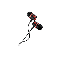 Canyon Stereo earphones with microphone, 1.2M, red (CNE-CEP3R)