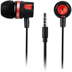 Canyon Stereo earphones with microphone, 1.2M, red (CNE-CEP3R)