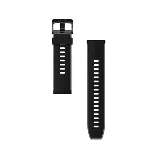 Huawei EASYFIT 2 pótszíj (univerzális, 22 mm, szilikon, állítható) FEKETE [Honor Watch GS 3] (51994539)