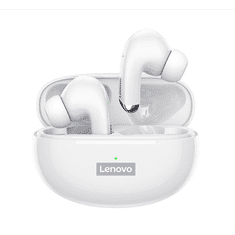 Lenovo LP5 bluetooth fülhallgató SZTEREO (mini, v5.0, TWS, mikrofon, zenehallgatáshoz ajánlott + töltőtok) FEHÉR (LP5_W) (LP5_W)