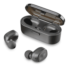 CellularLine SHADOW bluetooth fülhallgató SZTEREO (v5.0, TWS, ultrakönnyű, mikrofon, aktív zajszűrő + töltőtok) FEKETE (BTSHADOWTWSK) (BTSHADOWTWSK)