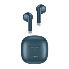 USAMS IA04 bluetooth fülhallgató SZTEREO (v5.0, TWS, mikrofon, zenehallgatáshoz ajánlott + töltőtok) SÖTÉTKÉK (IA04_BL) (IA04_BL)