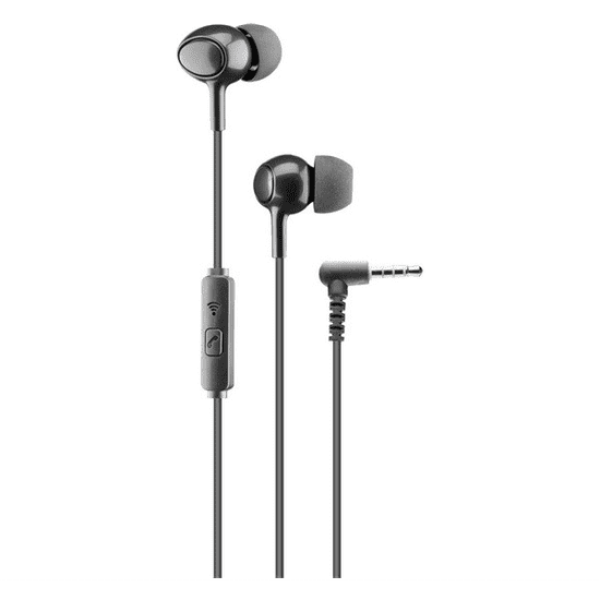 CellularLine IN EAR fülhallgató SZTEREO (3.5mm jack, mikrofon, felvevő gomb, zajszűrő) FEKETE (AUINEARK) (AUINEARK)