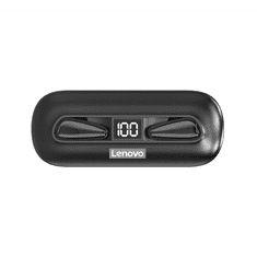 Lenovo XT95 bluetooth fülhallgató SZTEREO (mini, v5.0, TWS, mikrofon, hangszóró + ultravékony töltőtok) FEKETE (XT95_B) (XT95_B)