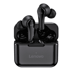 Lenovo QT82 bluetooth fülhallgató SZTEREO (v5.0, TWS, mikrofon, LED töltésjelző + töltőtok) FEKETE (QT82_B) (QT82_B)