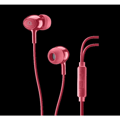 CellularLine ACOUSTIC fülhallgató SZTEREO (3.5mm jack, mikrofon, felvevő gomb) PIROS (ACOUSTICR) (ACOUSTICR)